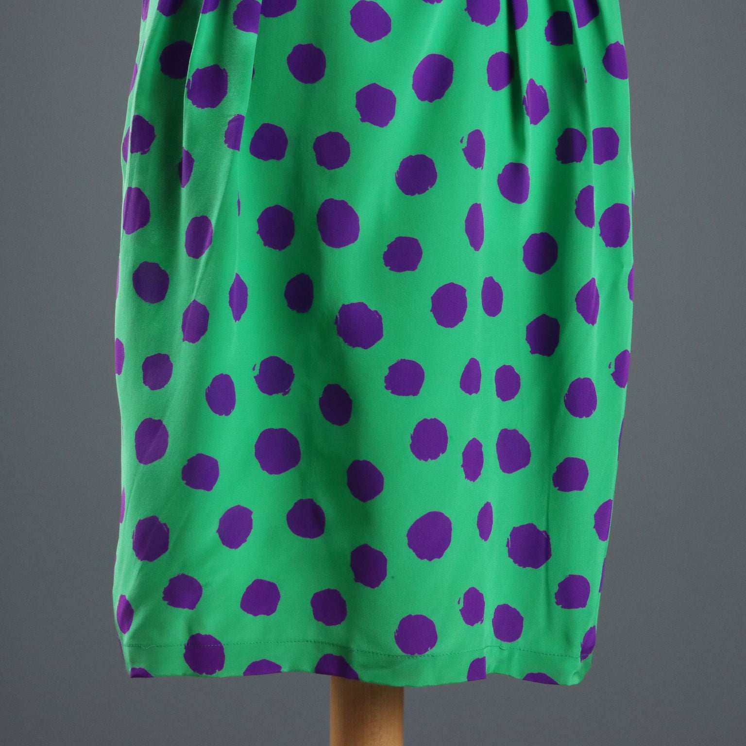 Vintage Ungaro Dress Silk with Scarf UK Size 14 France 1980s-1990s