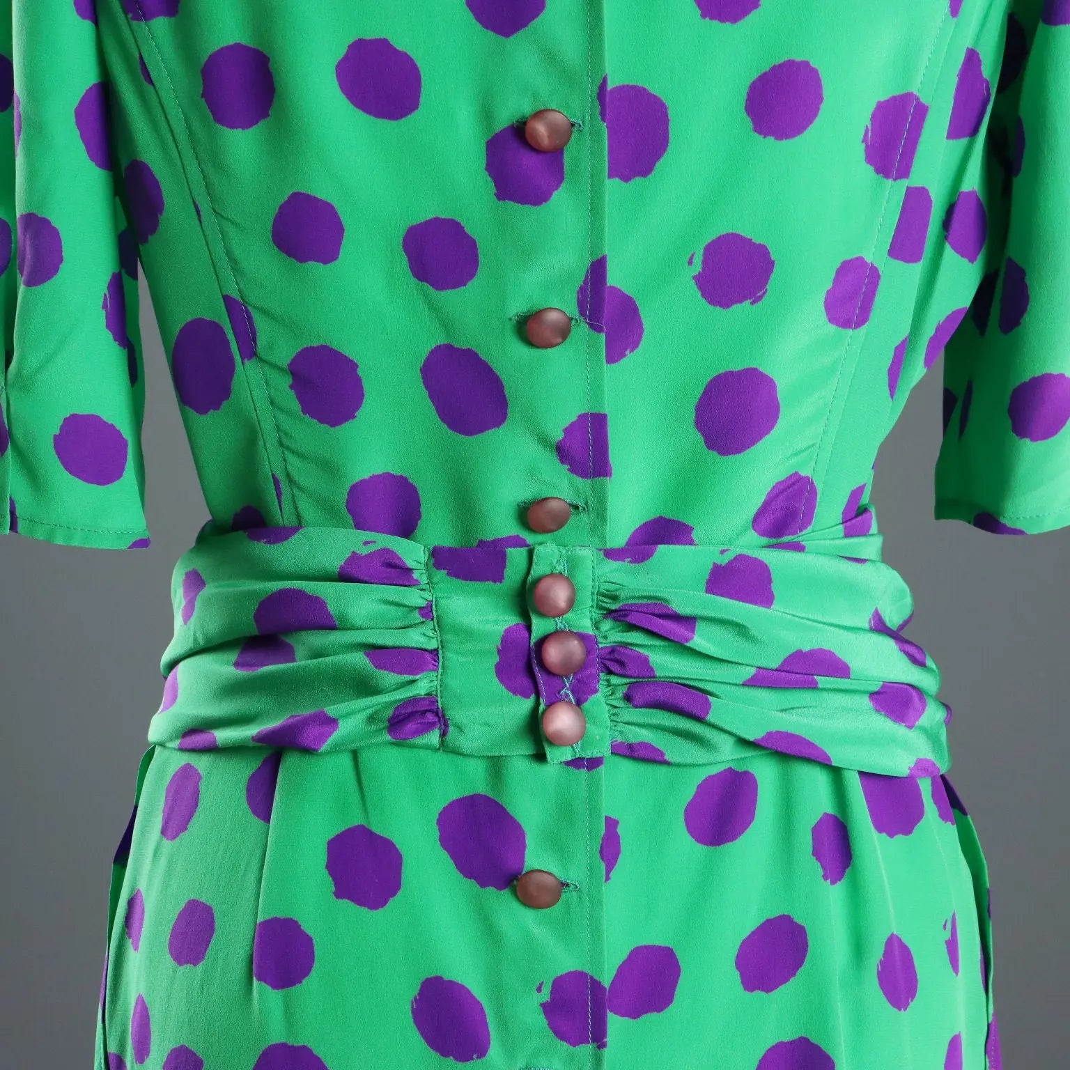 Vintage Ungaro Dress Silk with Scarf UK Size 14 France 1980s-1990s - UK Size 14 | Clothing & House Linens | Vintage