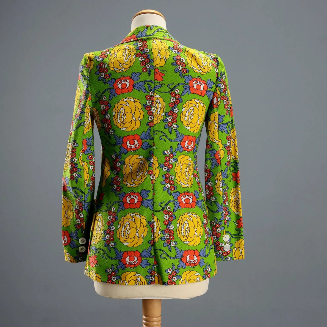 Vintage Flowery Jacket Cotton UK Size 10 Italy 1960s - UK Size 10 | Clothing & House Linens | Vintage