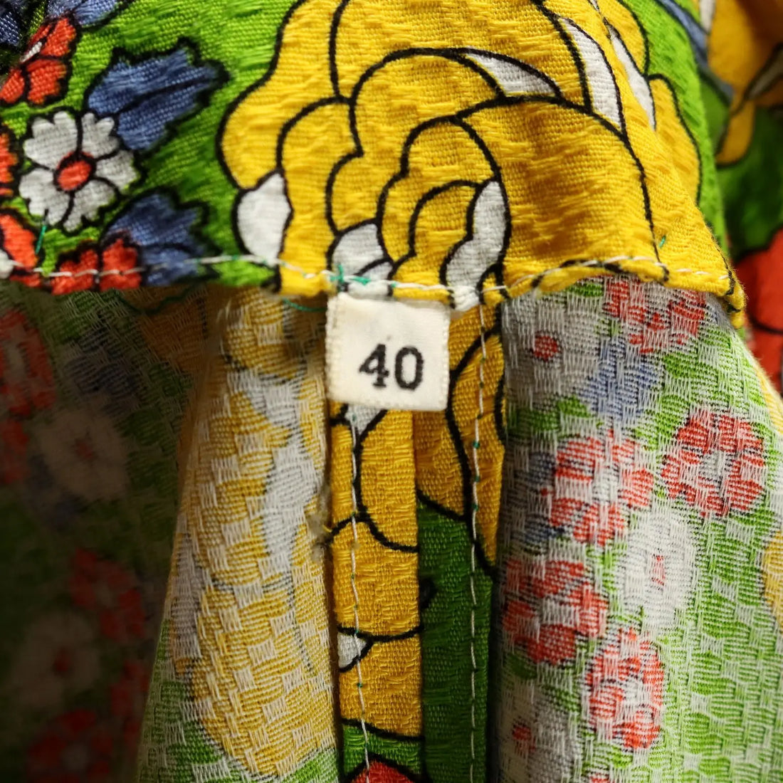 Vintage Flowery Jacket Cotton UK Size 10 Italy 1960s - UK Size 10 | Clothing & House Linens | Vintage