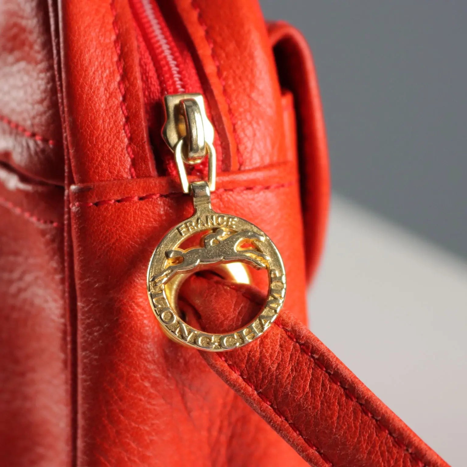 Vintage Longchamp Bag Red Leather France 1970s-1980s | Clothing & House Linens | Vintage