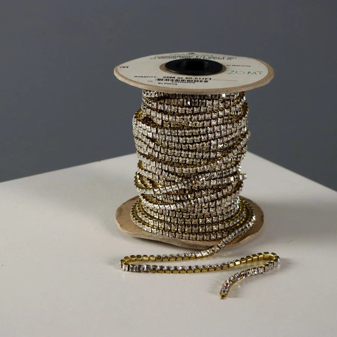 Swarovski Rhinestone Chain 20 Meters Crystal Coloured Austria - 20 meters | Clothing & House Linens | Vintage