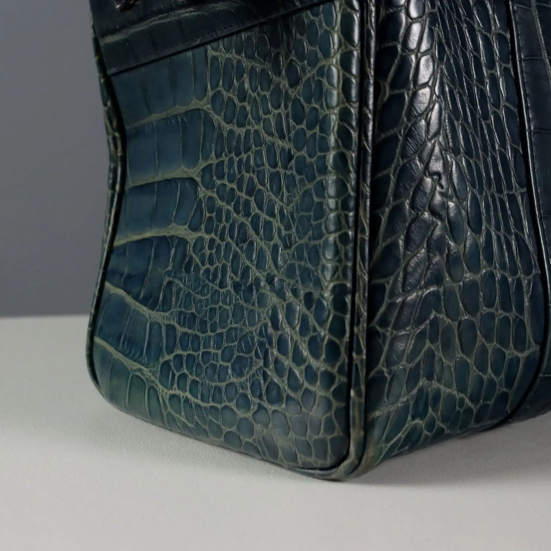 Pupa Straci Vintage Leather Bag Teal Italy 1990s | Clothing & House Linens | Vintage