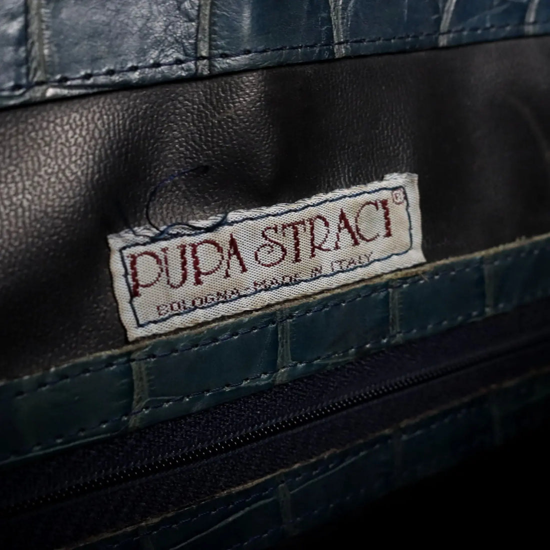 Pupa Straci Vintage Leather Bag Teal Italy 1990s | Clothing & House Linens | Vintage