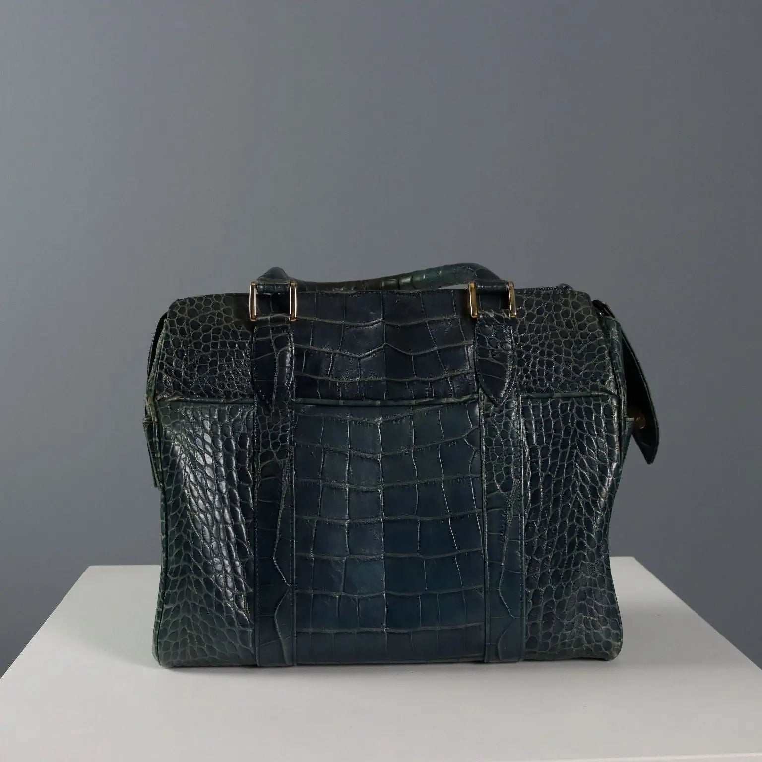 Pupa Straci Vintage Leather Bag Teal Italy 1990s | Clothing & House Linens | Vintage