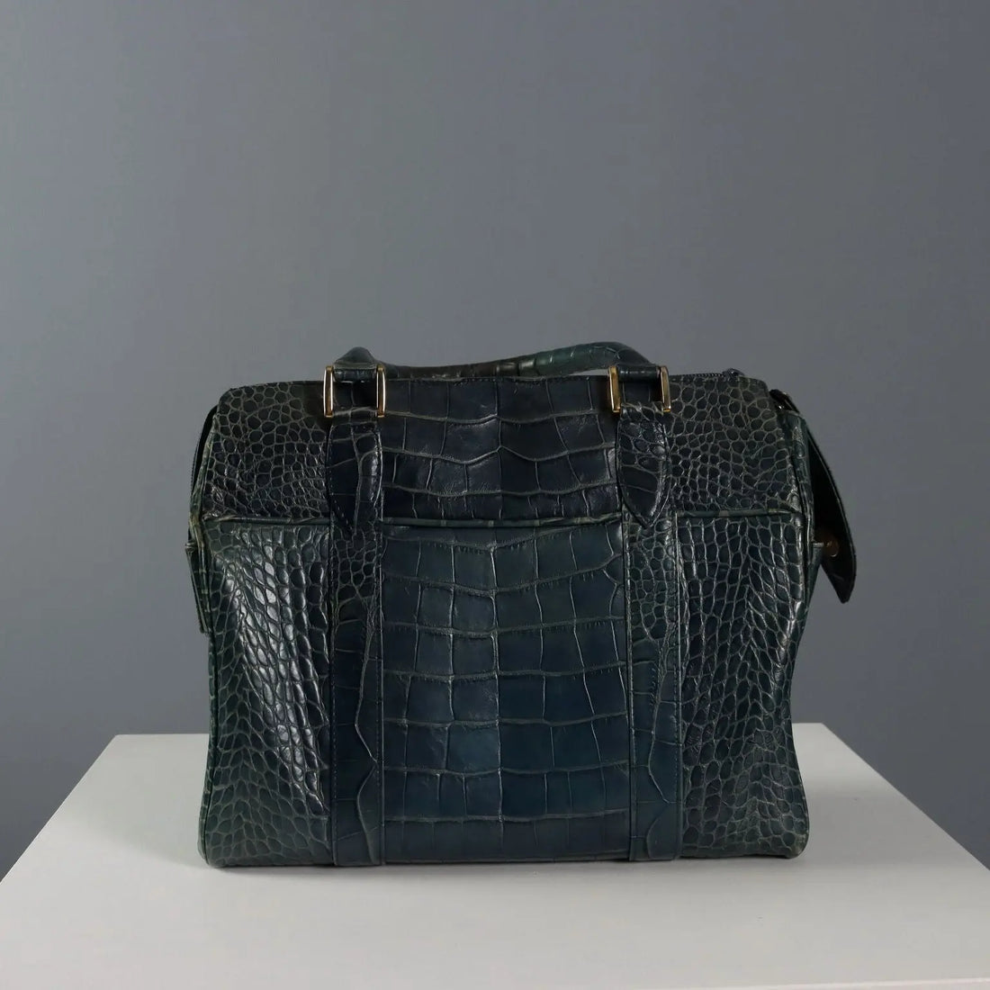 Pupa Straci Vintage Leather Bag Teal Italy 1990s | Clothing & House Linens | Vintage