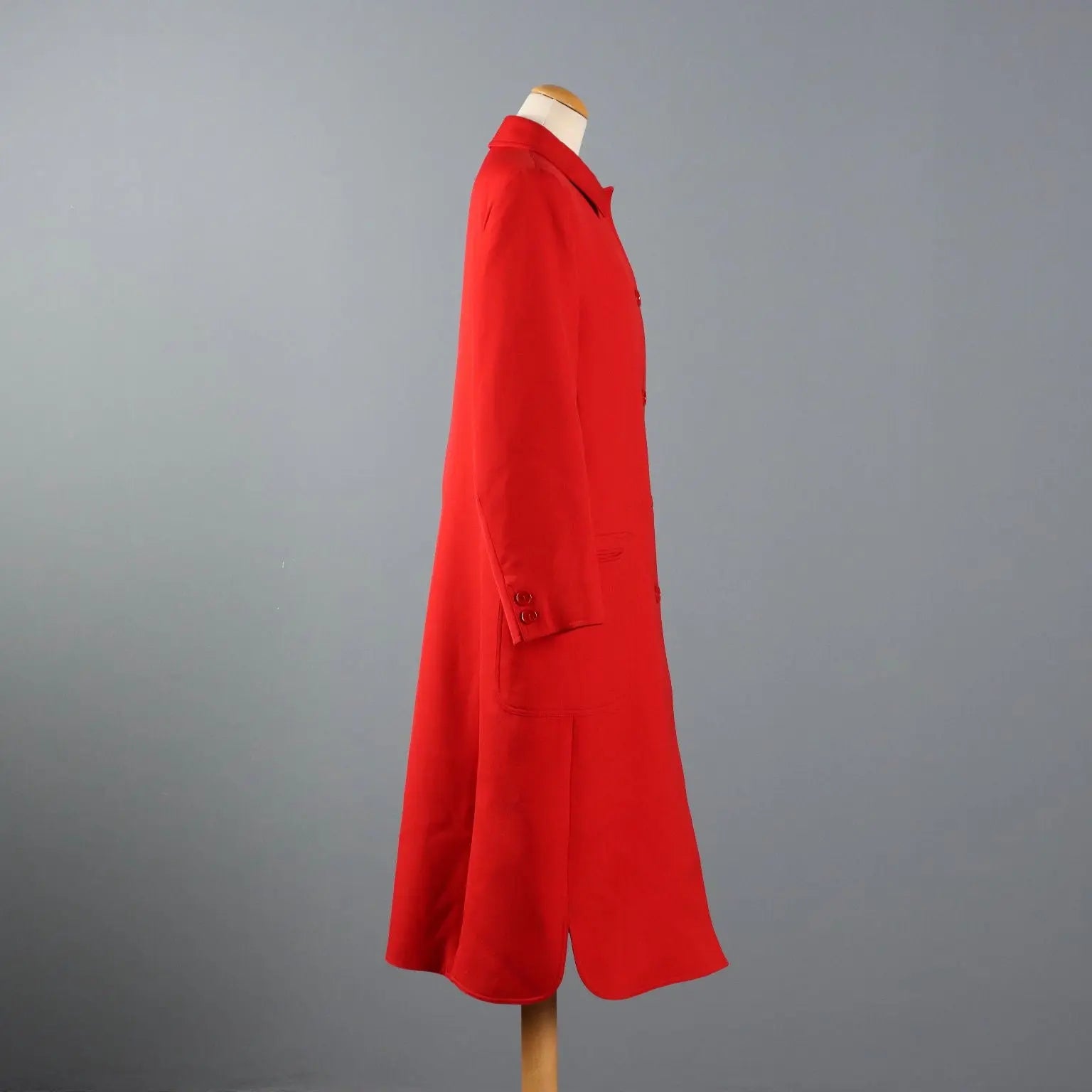 Valentino Vintage Red Overcoat Wool UK Size 14 Italy 1980s-90s - UK Size 14 | Clothing & House Linens | Vintage