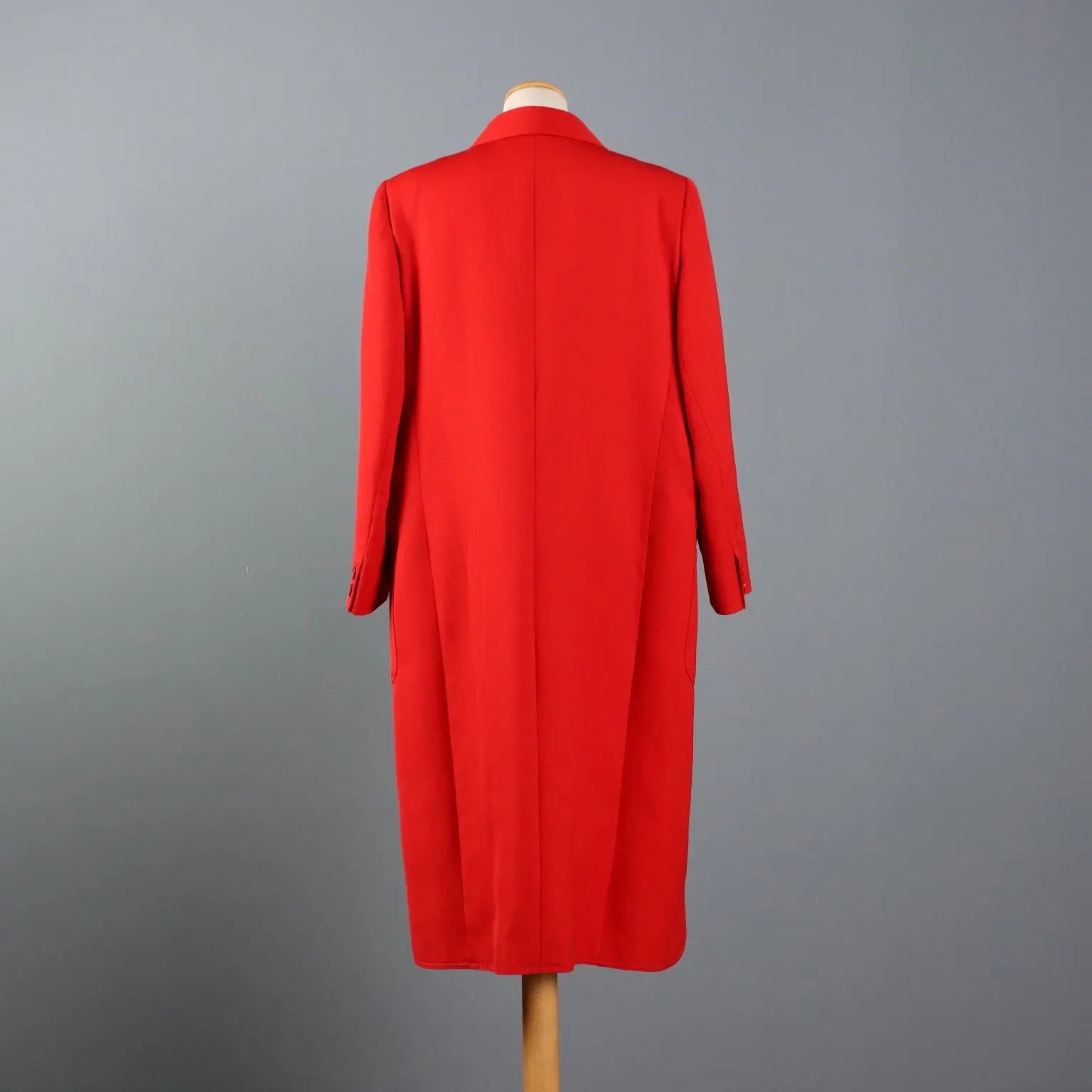 Valentino Vintage Red Overcoat Wool UK Size 14 Italy 1980s-90s - UK Size 14 | Clothing & House Linens | Vintage