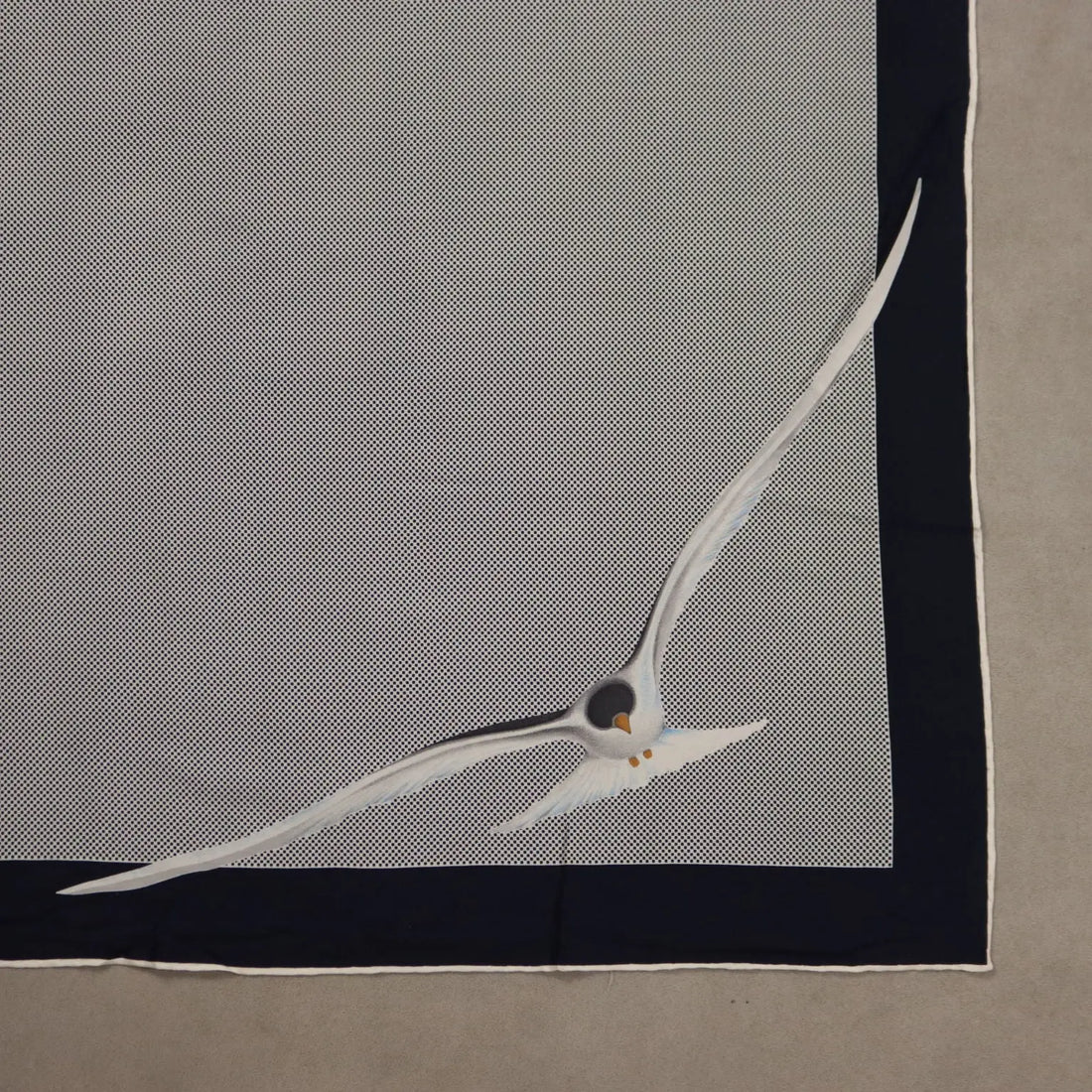 Gianni Versace Vintage Scarf Silk with Seagull Italy 1980s-1990s