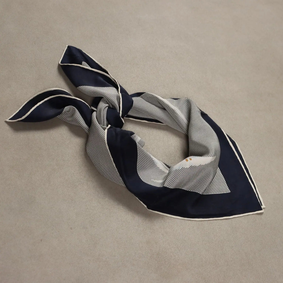 Gianni Versace Vintage Scarf Silk with Seagull Italy 1980s-1990s