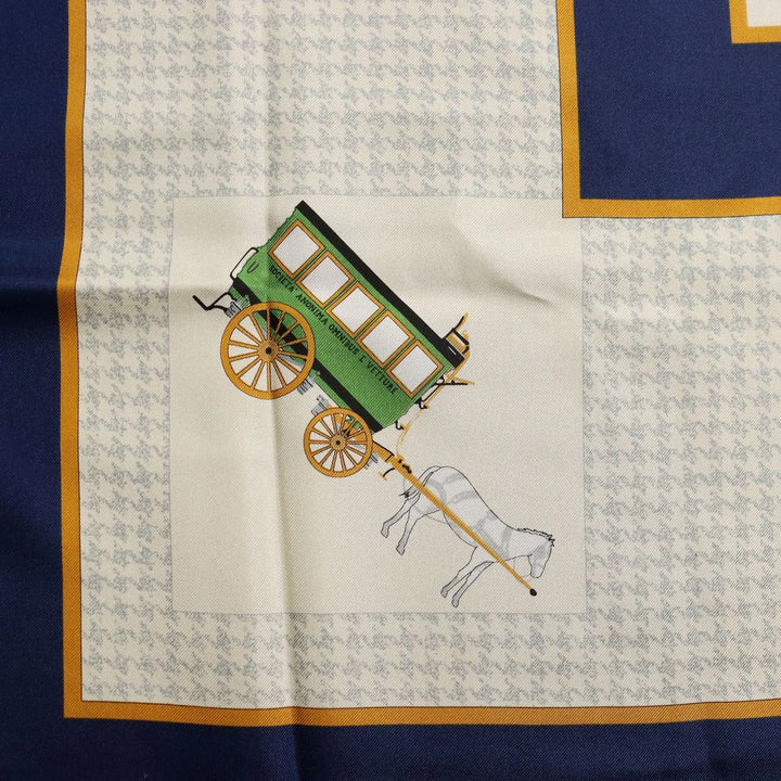 Zegna Vintage Scarf Silk Carriages Italy 1990s | Clothing & House Linens | Vintage