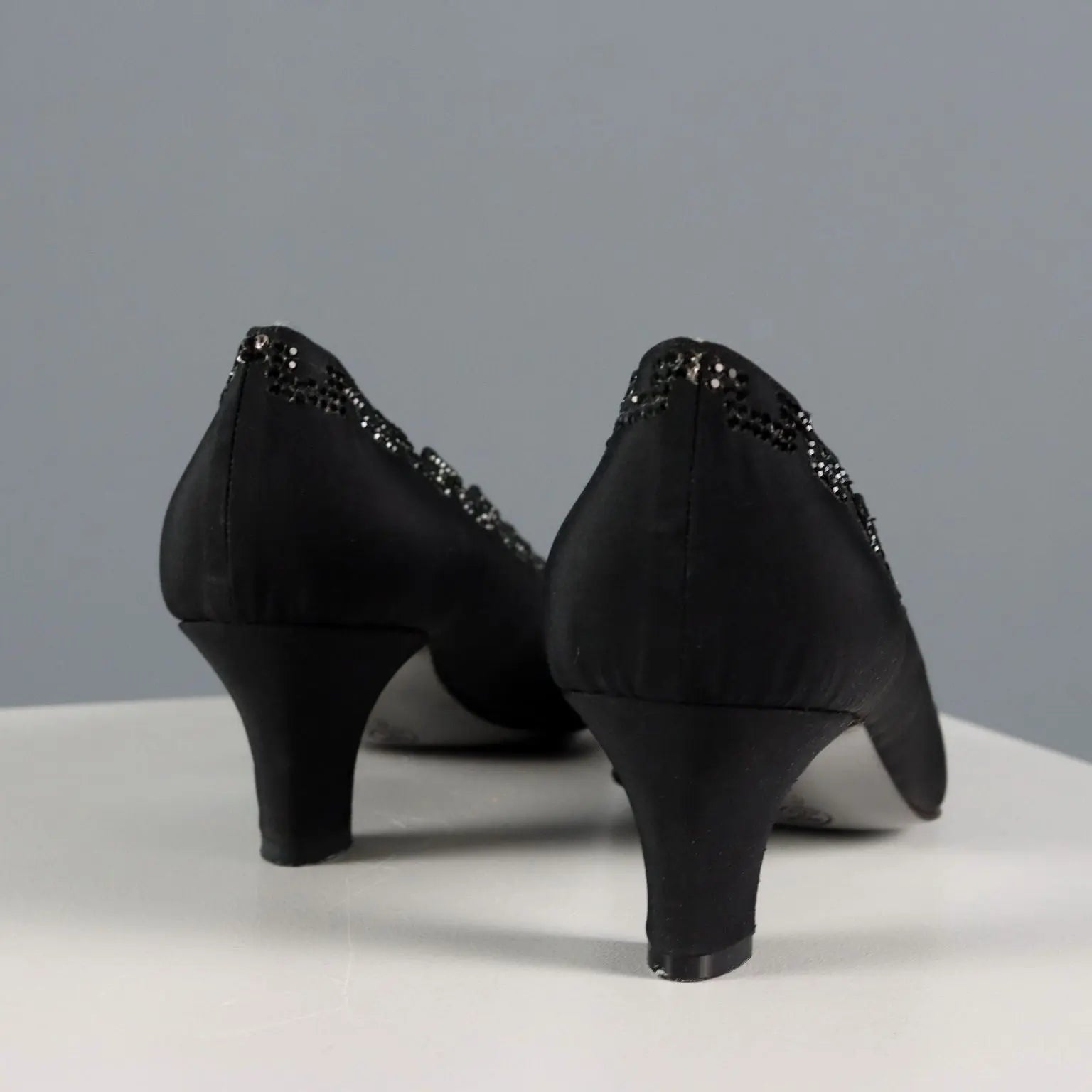 Valentino Garavani Vintage Shoes Black Satin UK Size 5 1980s - UK Size 5 | Clothing & House Linens | Vintage