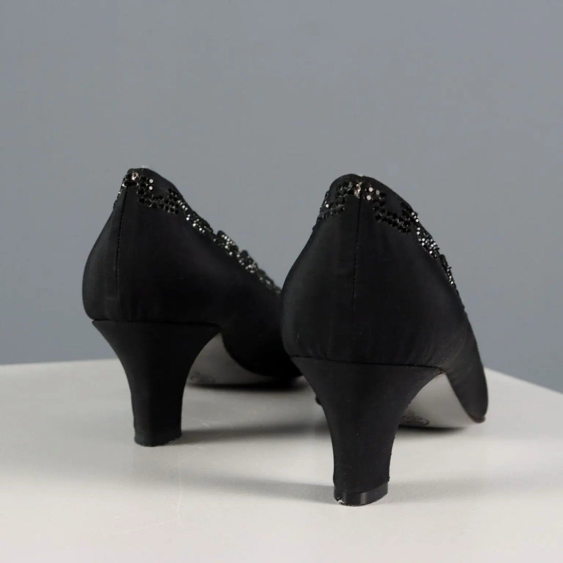 Valentino Garavani Vintage Shoes Black Satin UK Size 5 1980s - UK Size 5 | Clothing & House Linens | Vintage