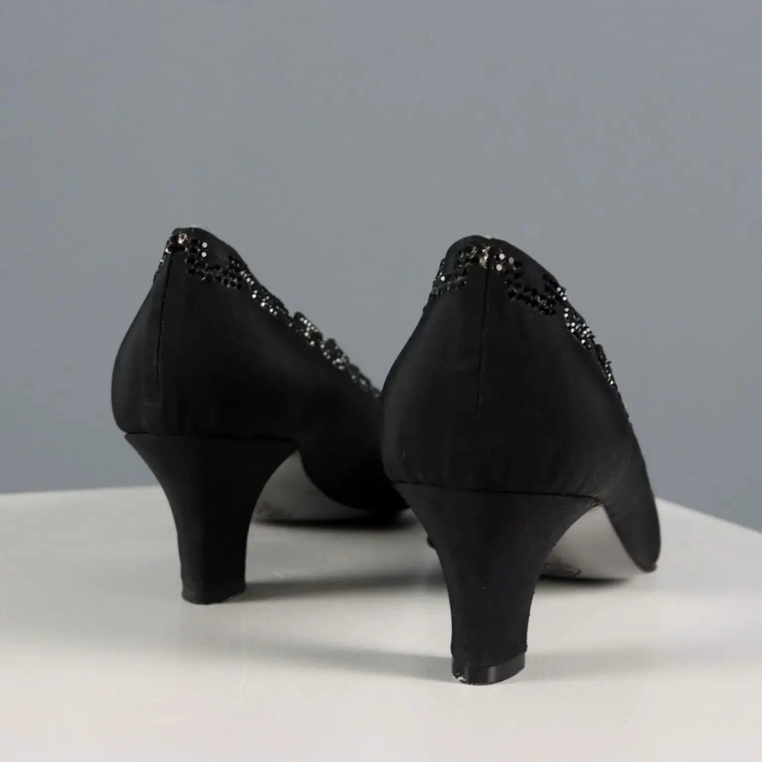 Valentino Garavani Vintage Shoes Black Satin UK Size 5 1980s - UK Size 5 | Clothing & House Linens | Vintage