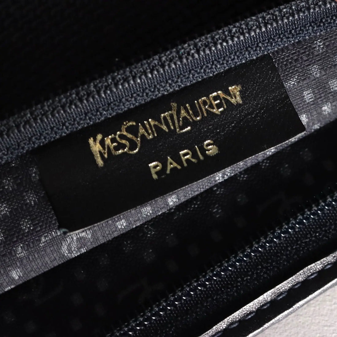 Vintage Bag Yves Saint Laurent Blue Leather France 1990s | Clothing & House Linens | Vintage
