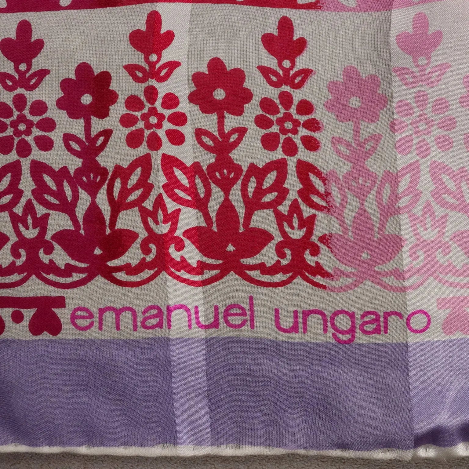Vintage Ungaro Scarf Silk Fantasy Print France 1980s-1990s | Clothing & House Linens | Vintage