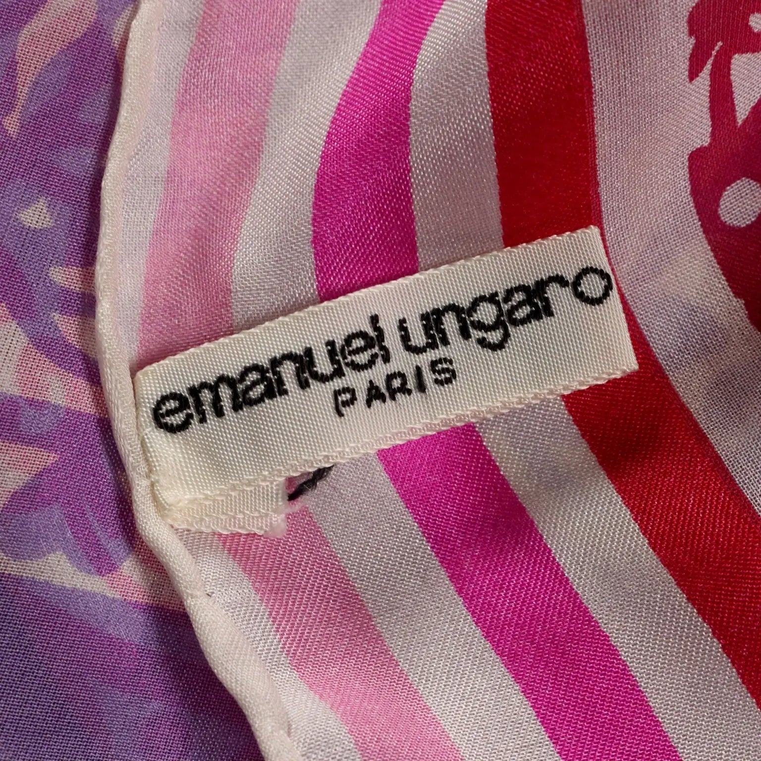 Vintage Ungaro Scarf Silk Fantasy Print France 1980s-1990s | Clothing & House Linens | Vintage