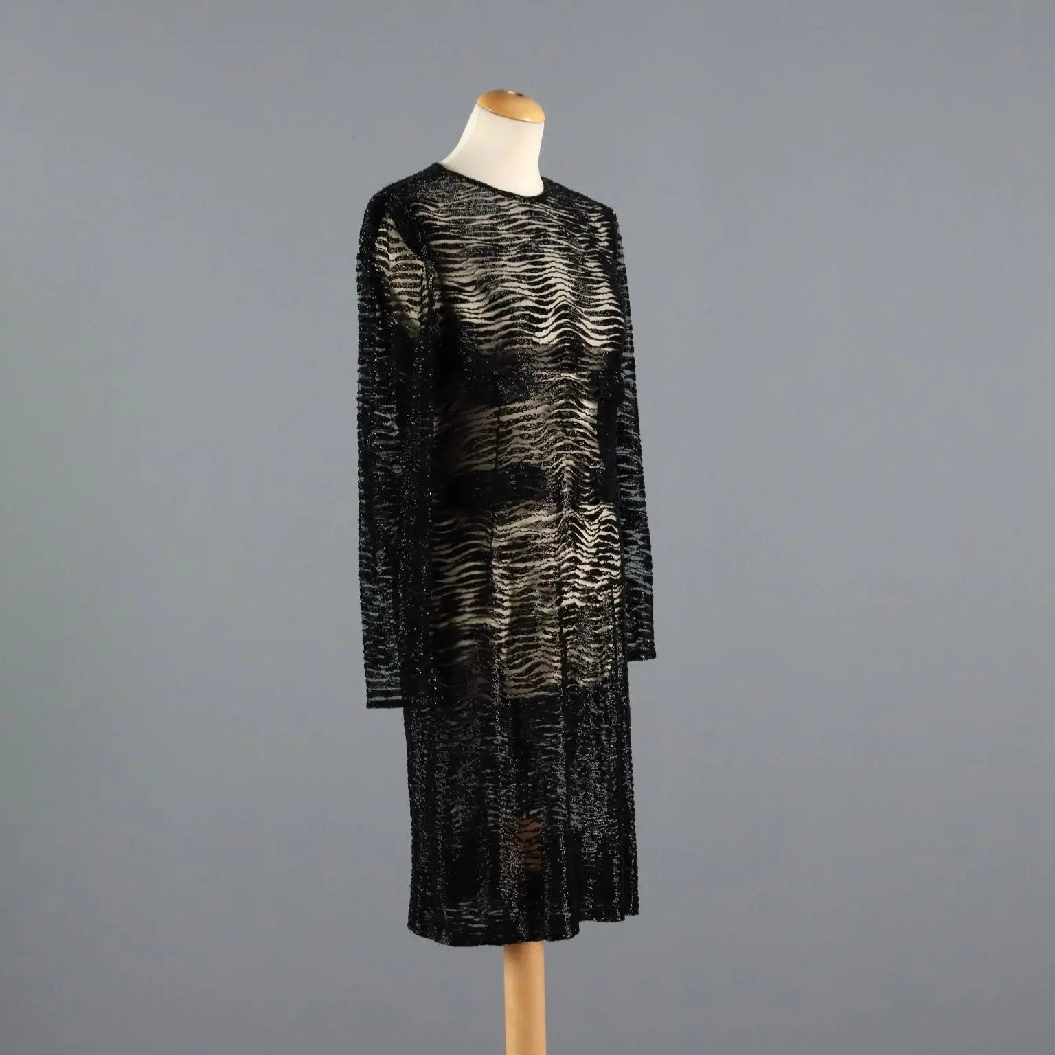 Vintage Dress Black Tulle UK Size 12 Italy 1980s - UK Size 12 | Clothing & House Linens | Vintage