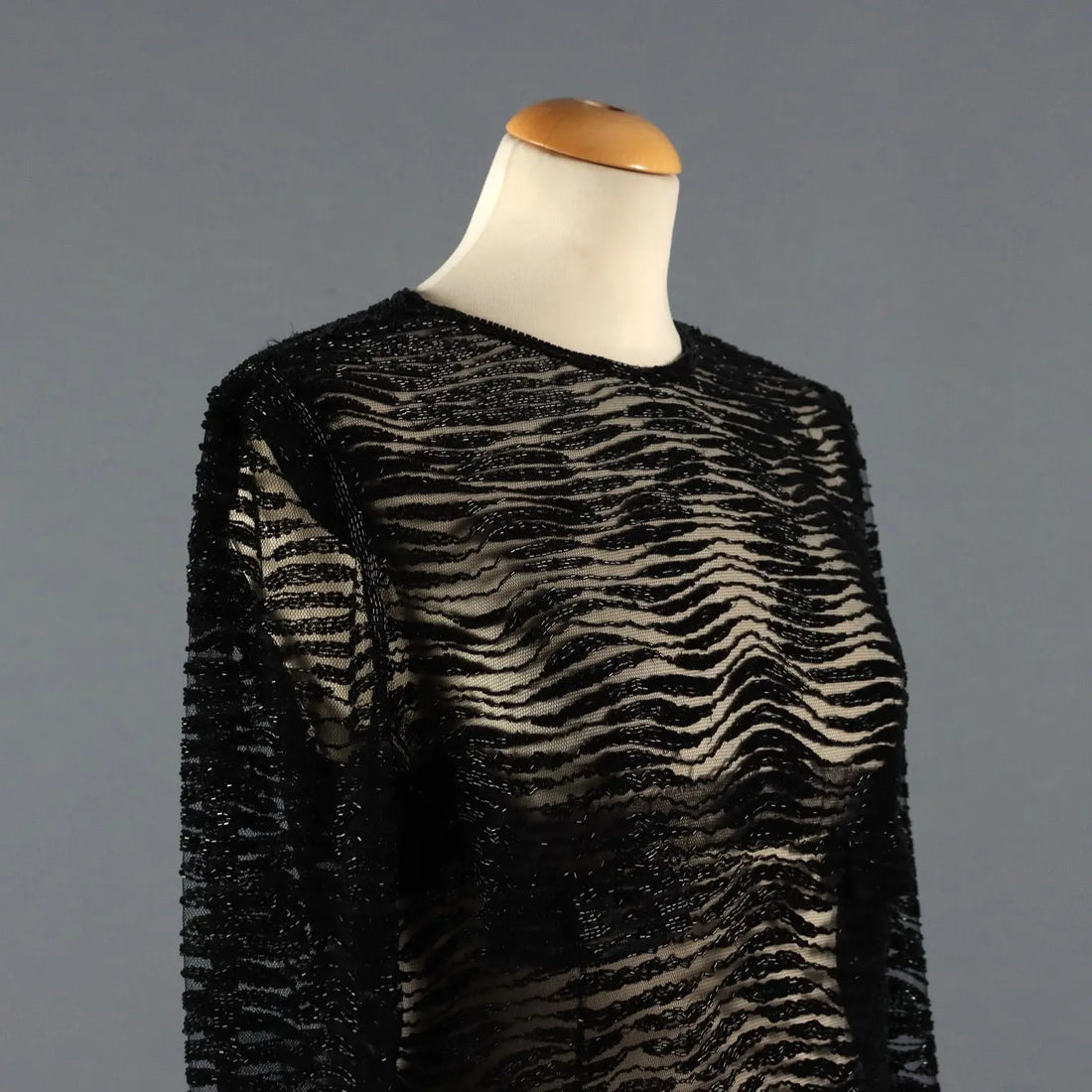 Vintage Dress Black Tulle UK Size 12 Italy 1980s - UK Size 12 | Clothing & House Linens | Vintage