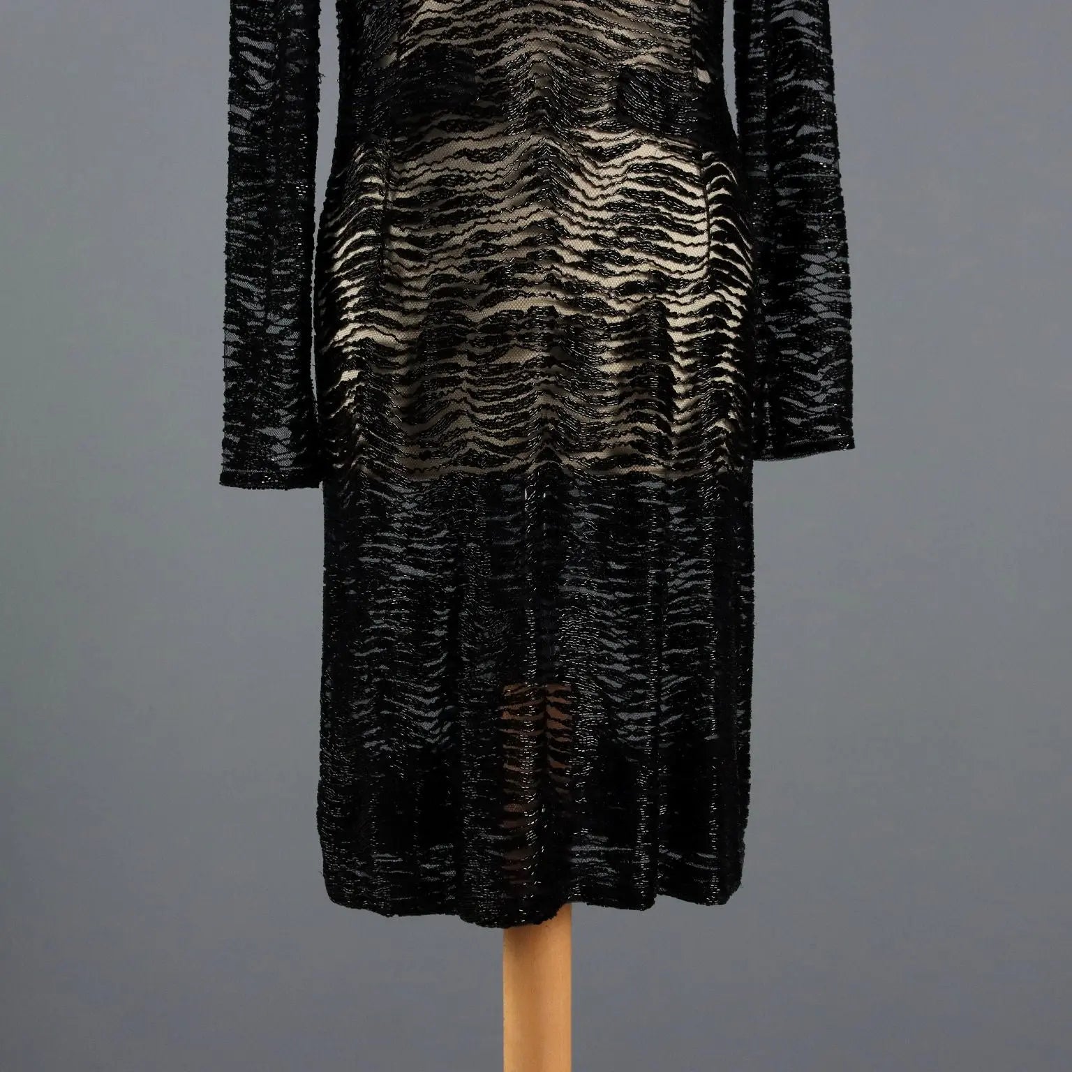 Vintage Dress Black Tulle UK Size 12 Italy 1980s - UK Size 12 | Clothing & House Linens | Vintage