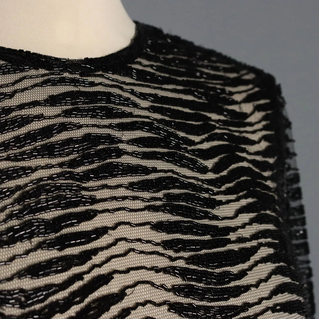 Vintage Dress Black Tulle UK Size 12 Italy 1980s - UK Size 12 | Clothing & House Linens | Vintage