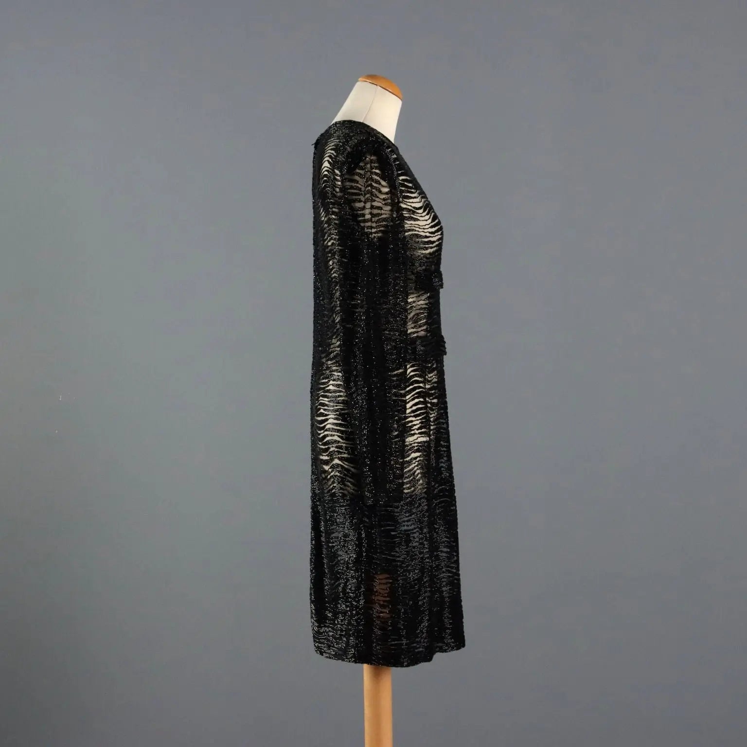 Vintage Dress Black Tulle UK Size 12 Italy 1980s - UK Size 12 | Clothing & House Linens | Vintage