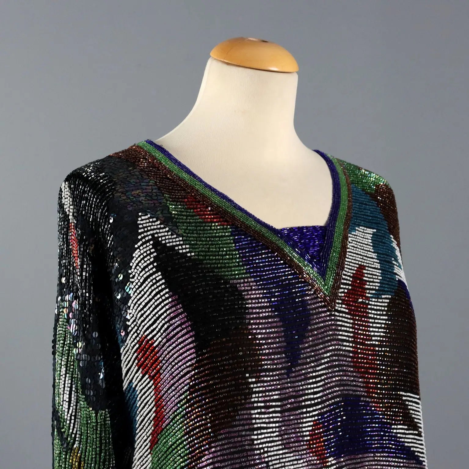 Vintage Shirt with Beads Unique Size Italy 1980s - Unique Size | Clothing & House Linens | Vintage