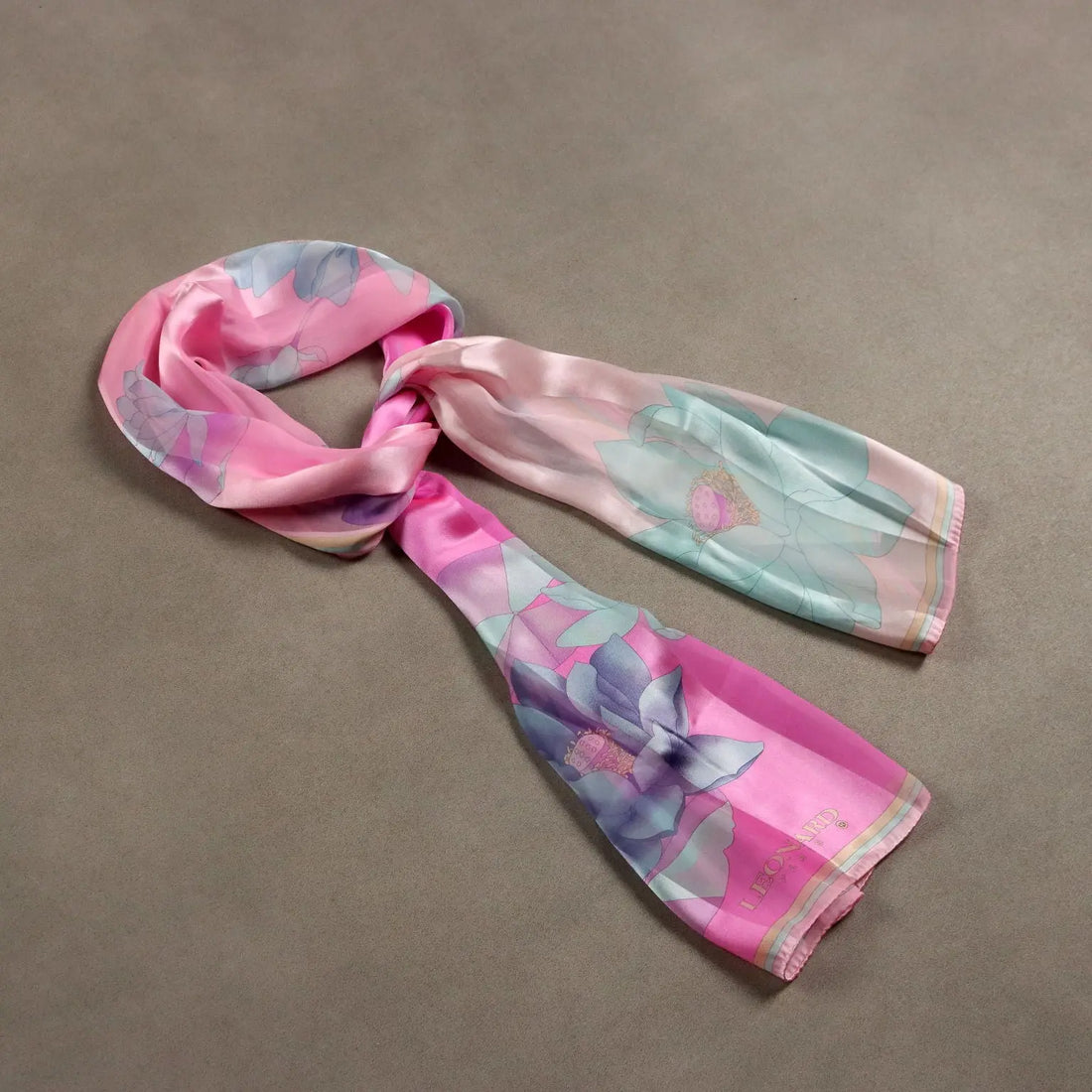 Leonard Vintage Scarf Silk Coloured Water Lily France 1980s | Clothing & House Linens | Vintage
