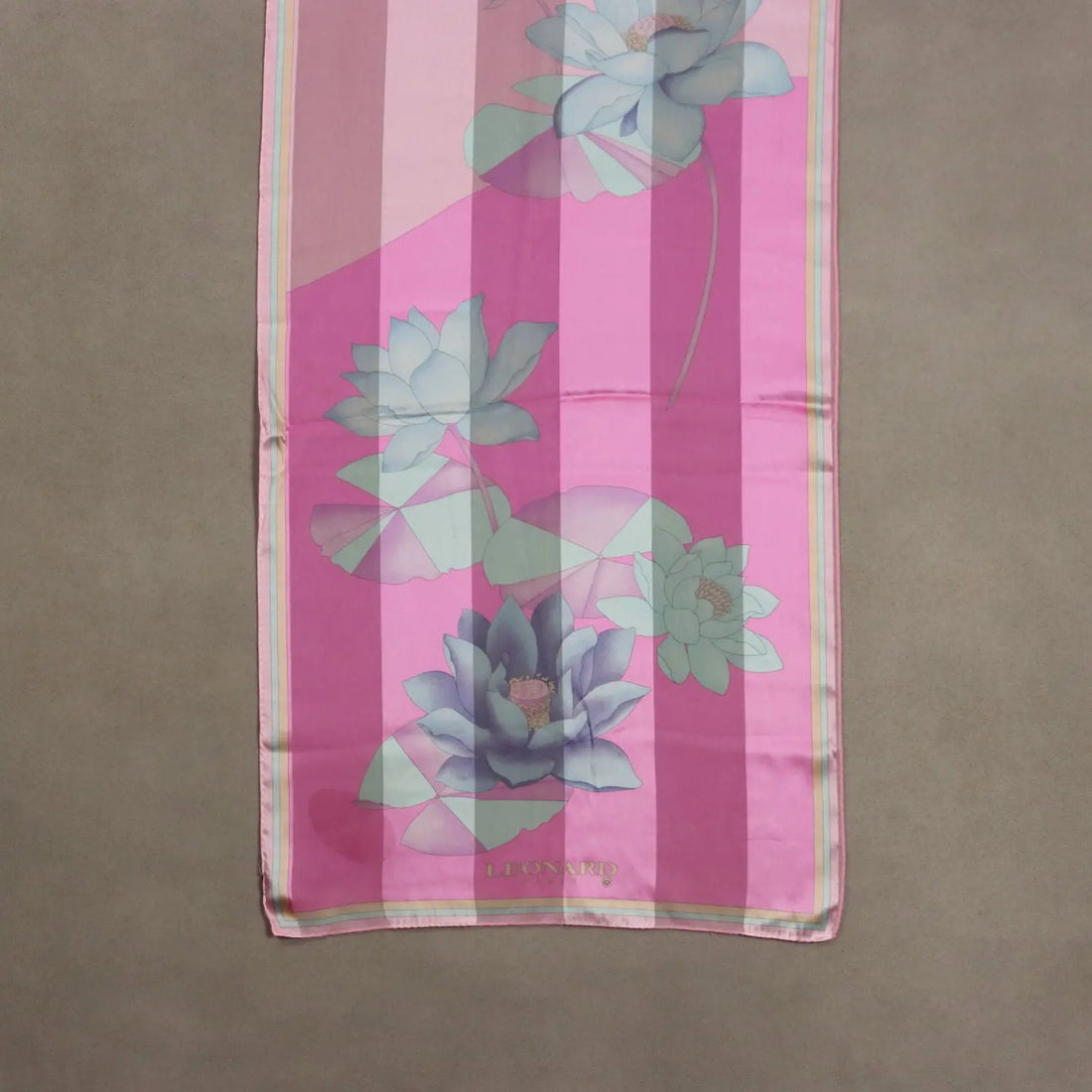 Leonard Vintage Scarf Silk Coloured Water Lily France 1980s | Clothing & House Linens | Vintage