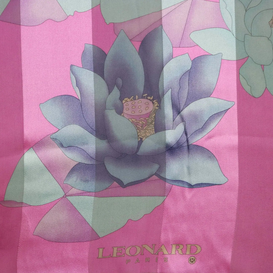 Leonard Vintage Scarf Silk Coloured Water Lily France 1980s | Clothing & House Linens | Vintage