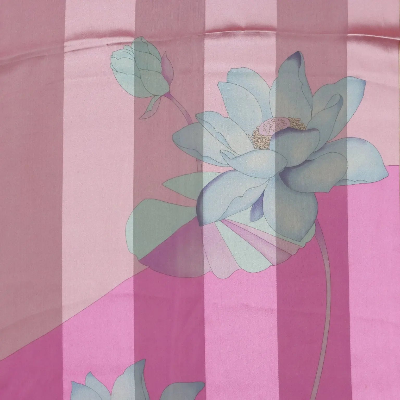 Leonard Vintage Scarf Silk Coloured Water Lily France 1980s | Clothing & House Linens | Vintage