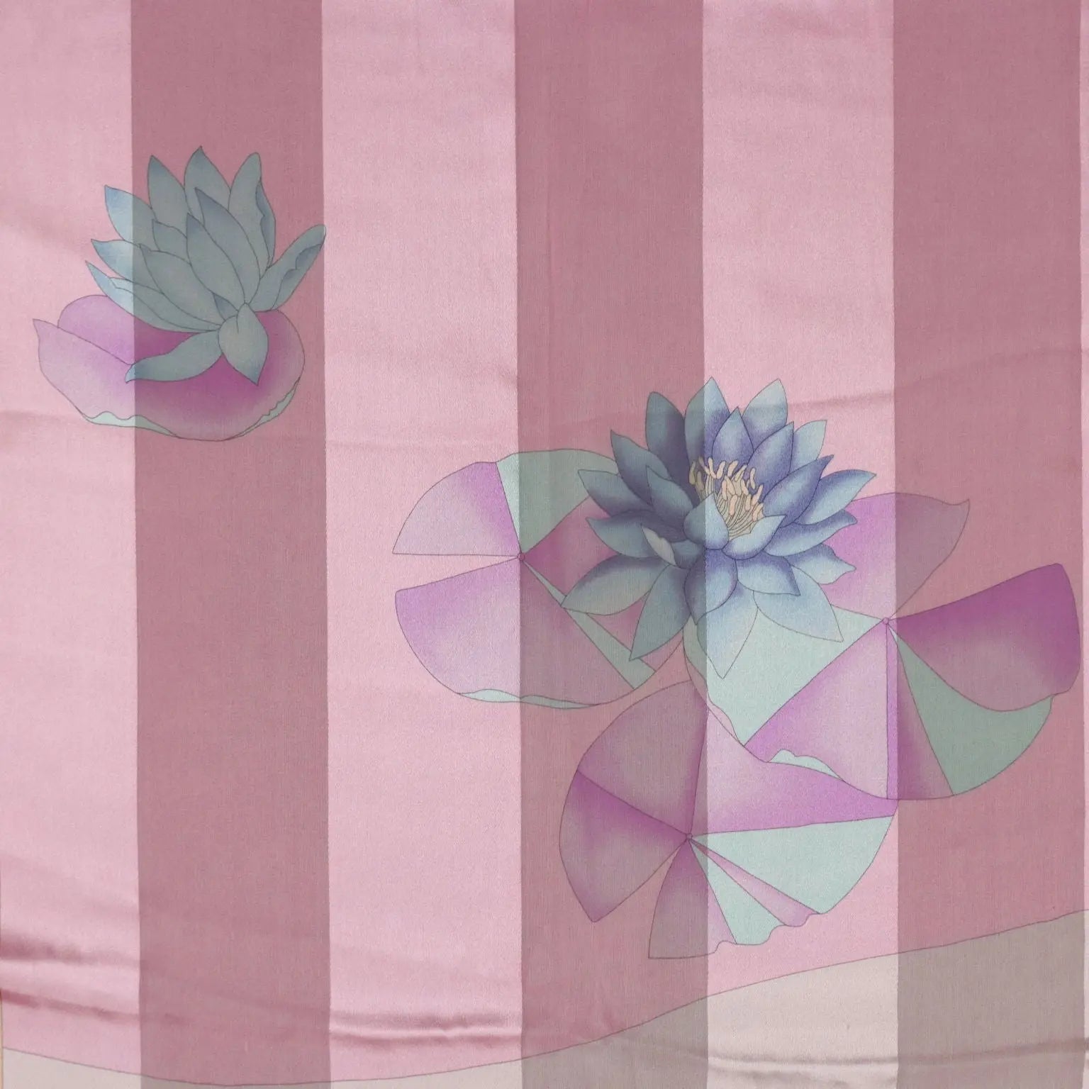 Leonard Vintage Scarf Silk Coloured Water Lily France 1980s | Clothing & House Linens | Vintage