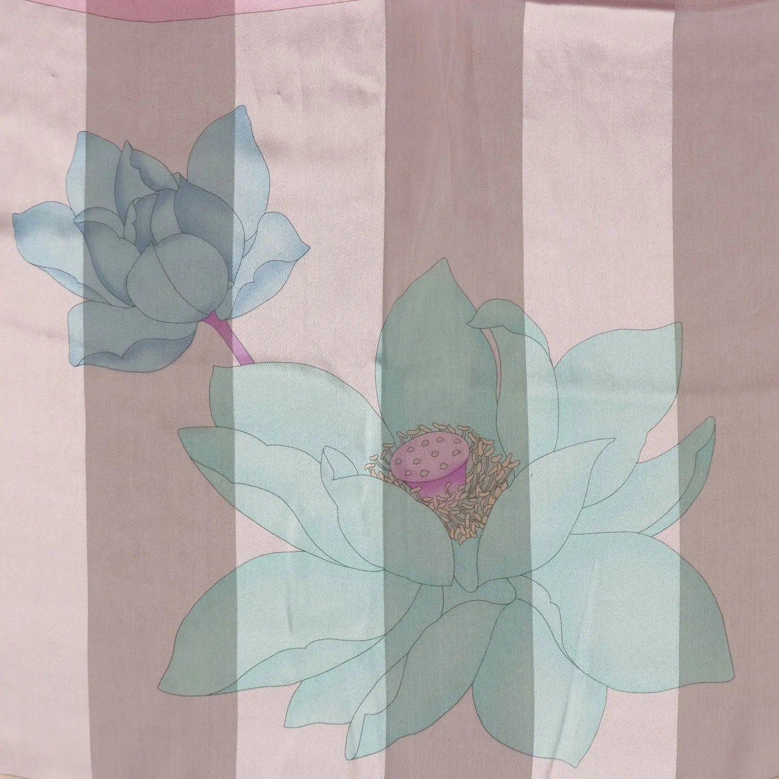 Leonard Vintage Scarf Silk Coloured Water Lily France 1980s | Clothing & House Linens | Vintage