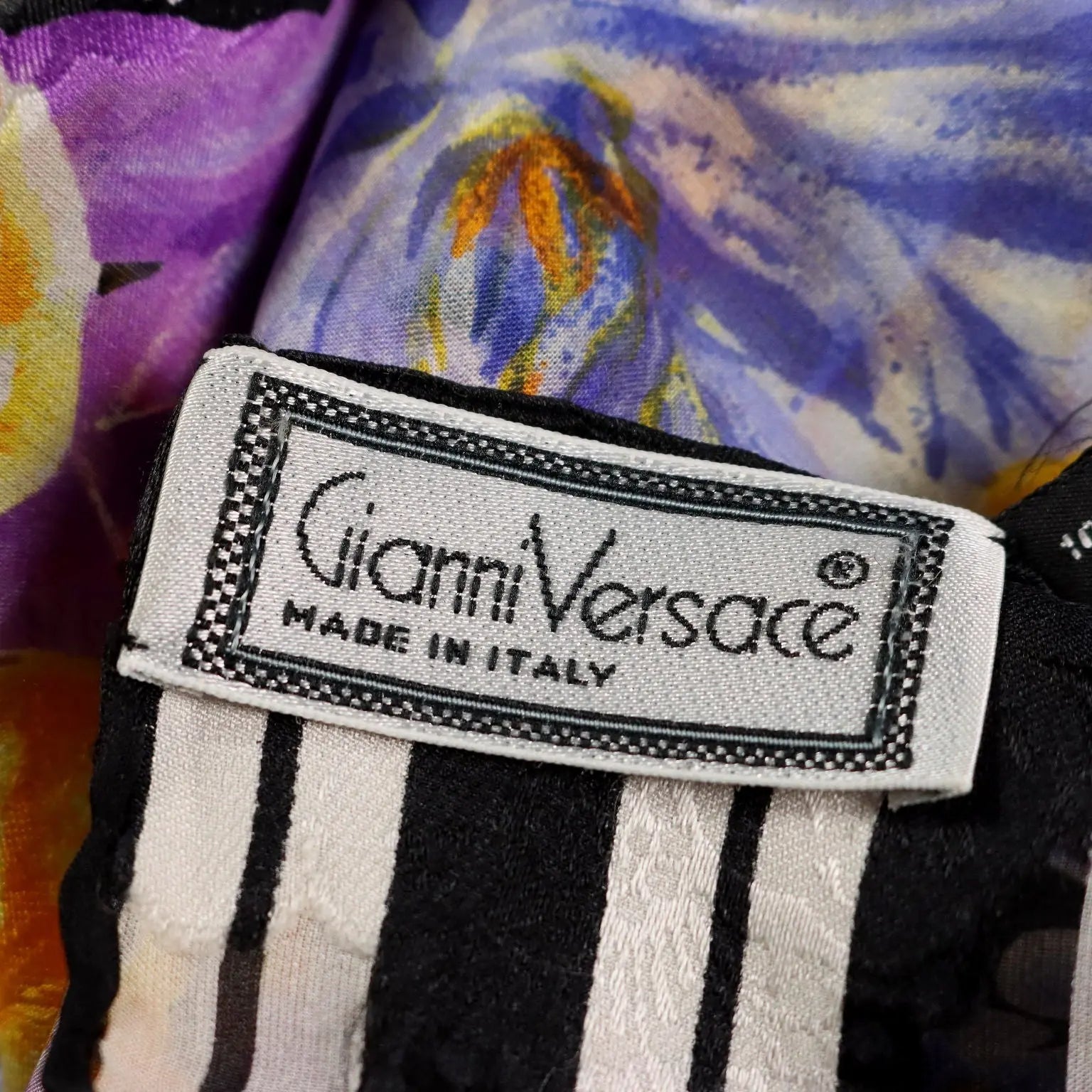 Gianni Versace Vintage Scarf Multi-Coloured Silk 1980s-1990s | Clothing & House Linens | Vintage
