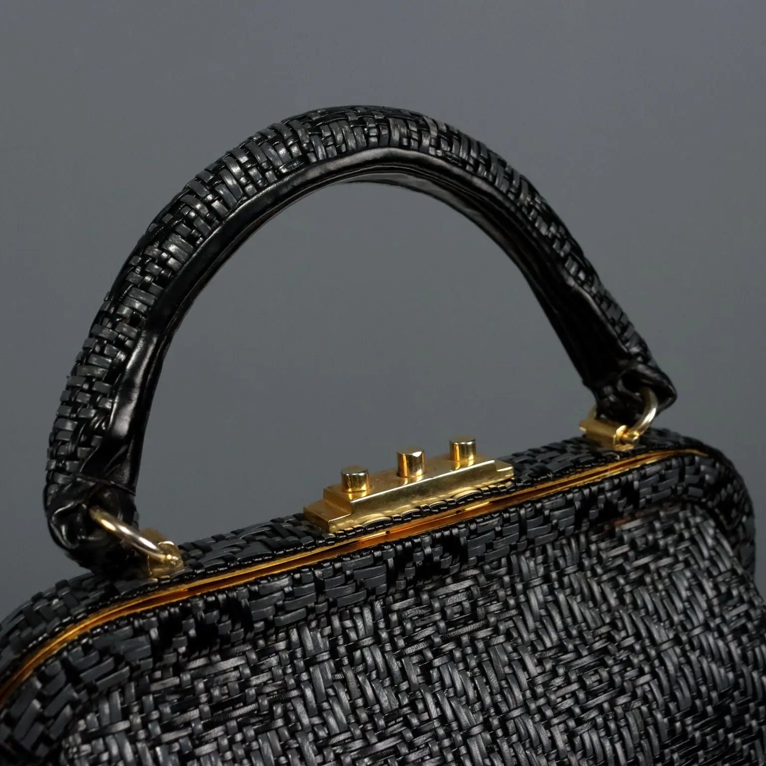 Roberta di Camerino Vintage Handbag Leather Metal Italy 1960s | Clothing & House Linens | Vintage