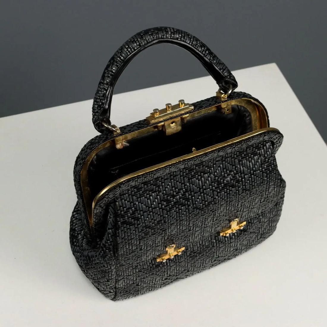 Roberta di Camerino Vintage Handbag Leather Metal Italy 1960s | Clothing & House Linens | Vintage