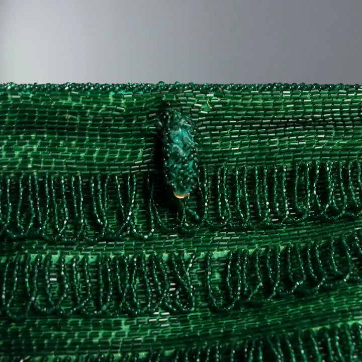 Vintage Comolli Bag Green Glass Beads Italy 1970s-1980s | Clothing & House Linens | Vintage