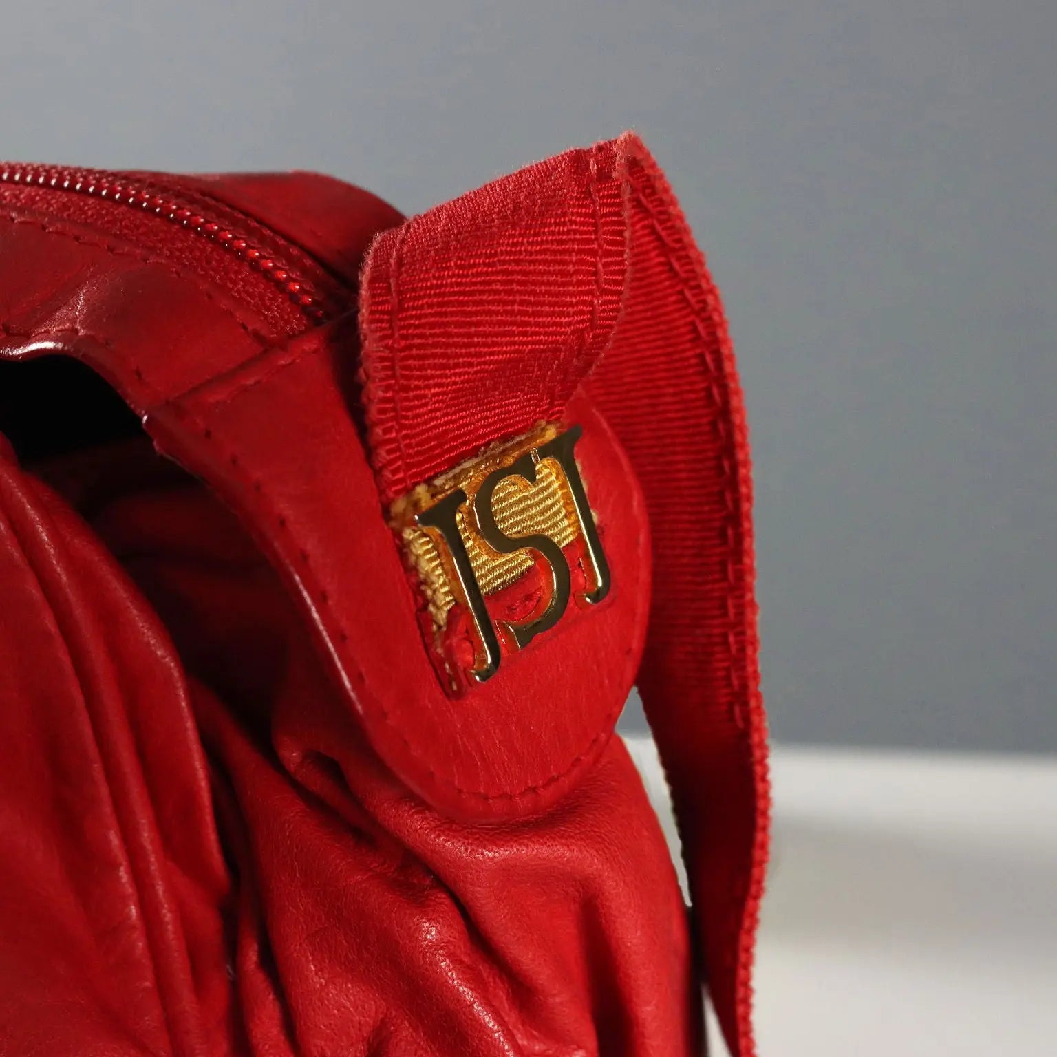 Vintage Bag Jacques Saint Just Red Leather France 1980s-1990s | Clothing & House Linens | Vintage
