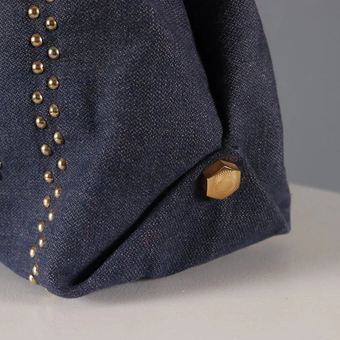 Papillon Vintage Jeans Bag Cotton Studs Italy 1980s-1990s | Clothing & House Linens | Vintage