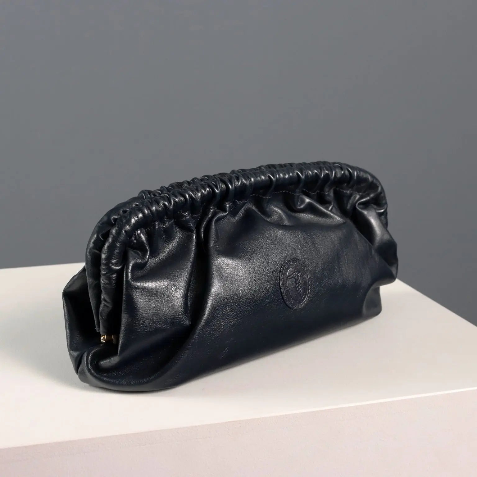 Trussardi Vintage Handbag Blue Leather Italy 1990s | Clothing & House Linens | Vintage