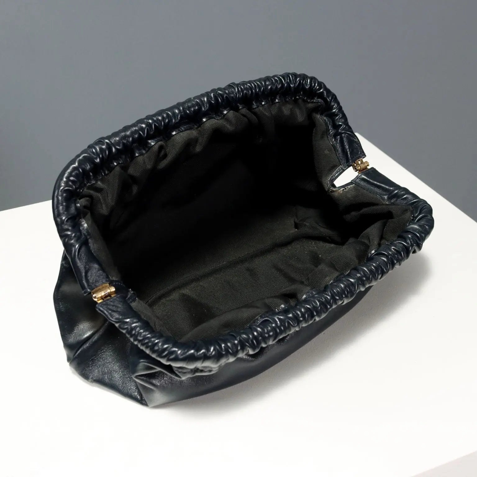 Trussardi Vintage Handbag Blue Leather Italy 1990s | Clothing & House Linens | Vintage