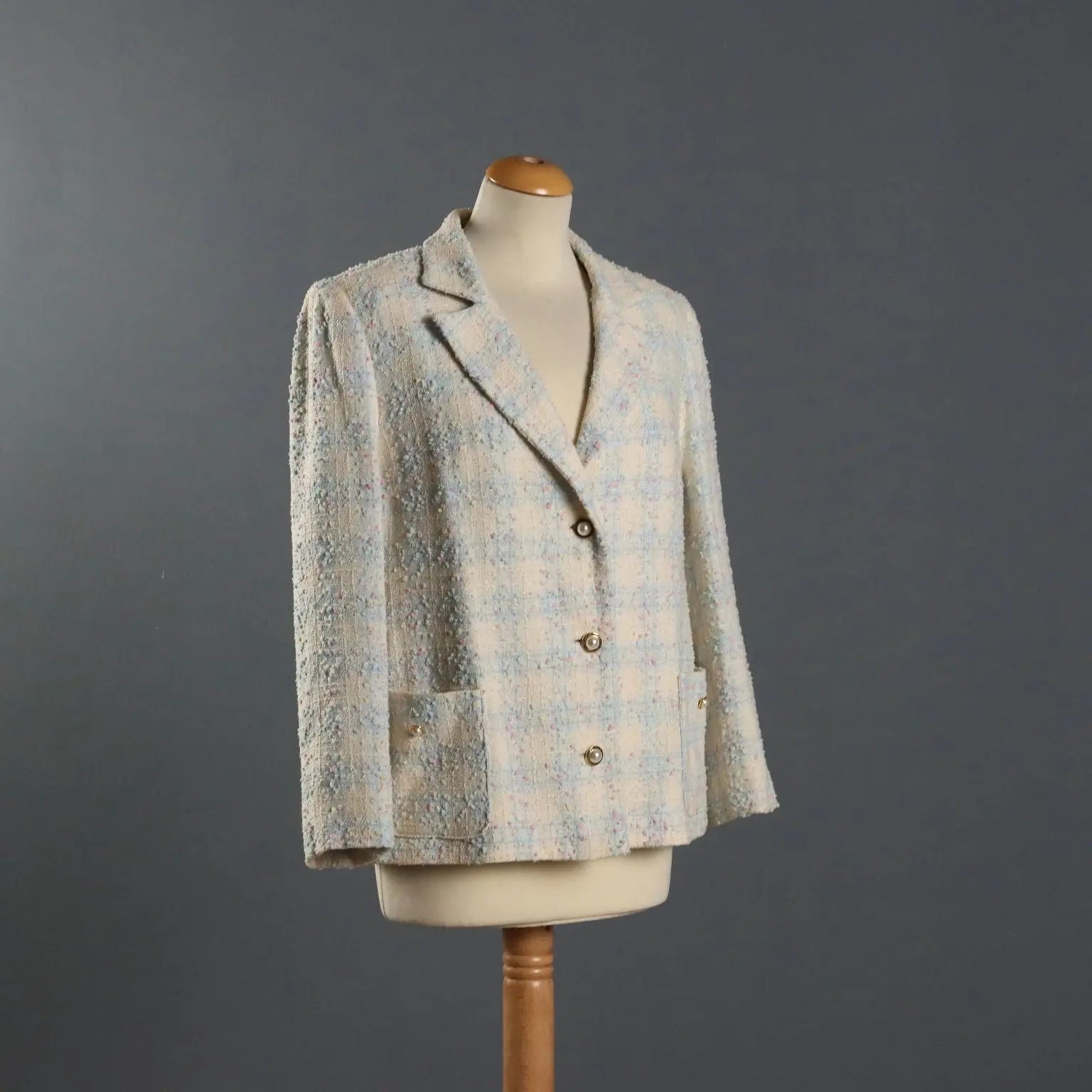 Vintage Jacket Bouclé Fabric R. Curiel UK Size 12 Italy 1990s - UK Size 12 | Clothing & House Linens | Vintage