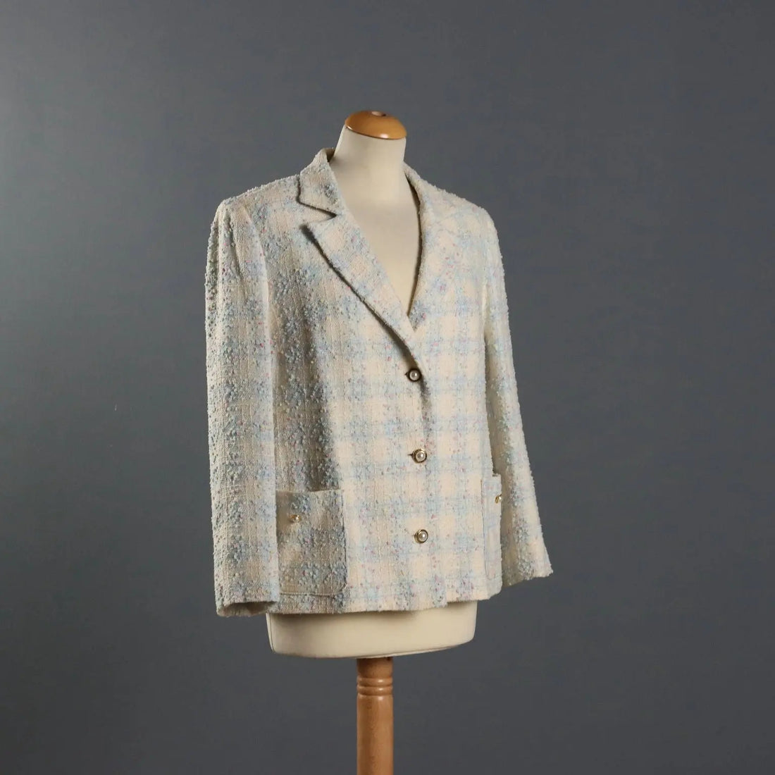 Vintage Jacket Bouclé Fabric R. Curiel UK Size 12 Italy 1990s - UK Size 12 | Clothing & House Linens | Vintage