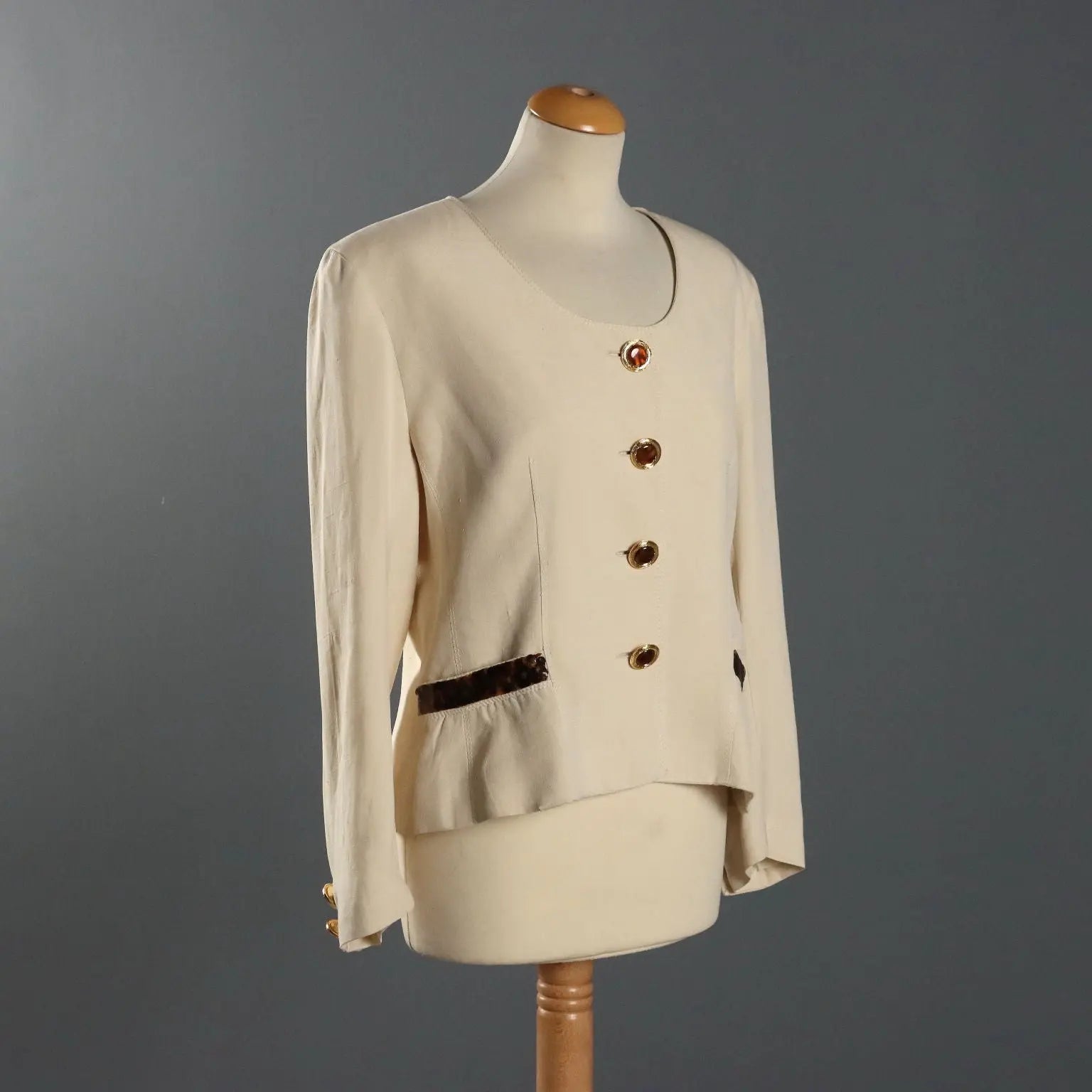 Fontana Couture Vintage Jacket Silk UK Size 12/14 Italy 1980s-1990s - UK Size 12/14 | Clothing & House Linens | Vintage