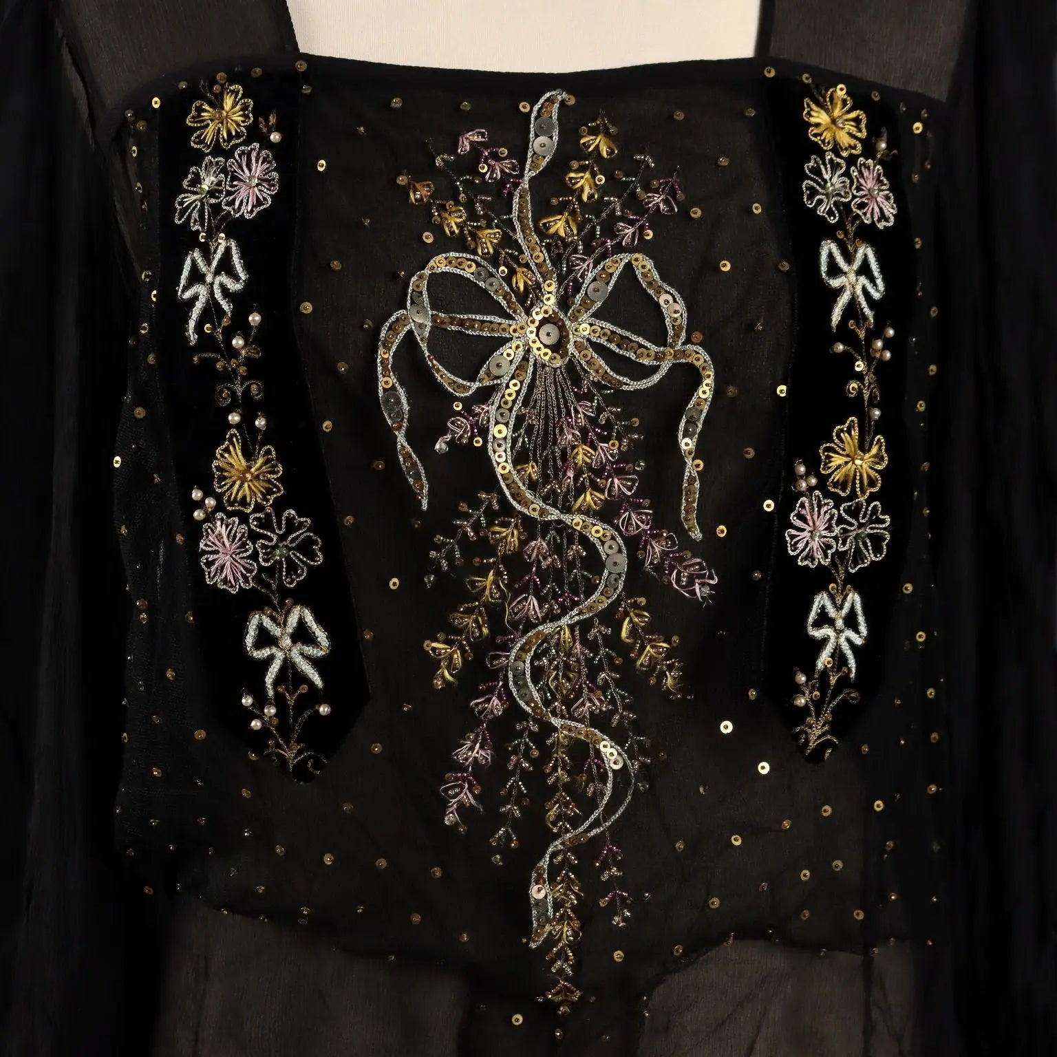 Vintage Shirt Silk with Embroideries UK Size 12/14 Italy 1980s-90s - UK Size 12/14 | Clothing & House Linens | Vintage