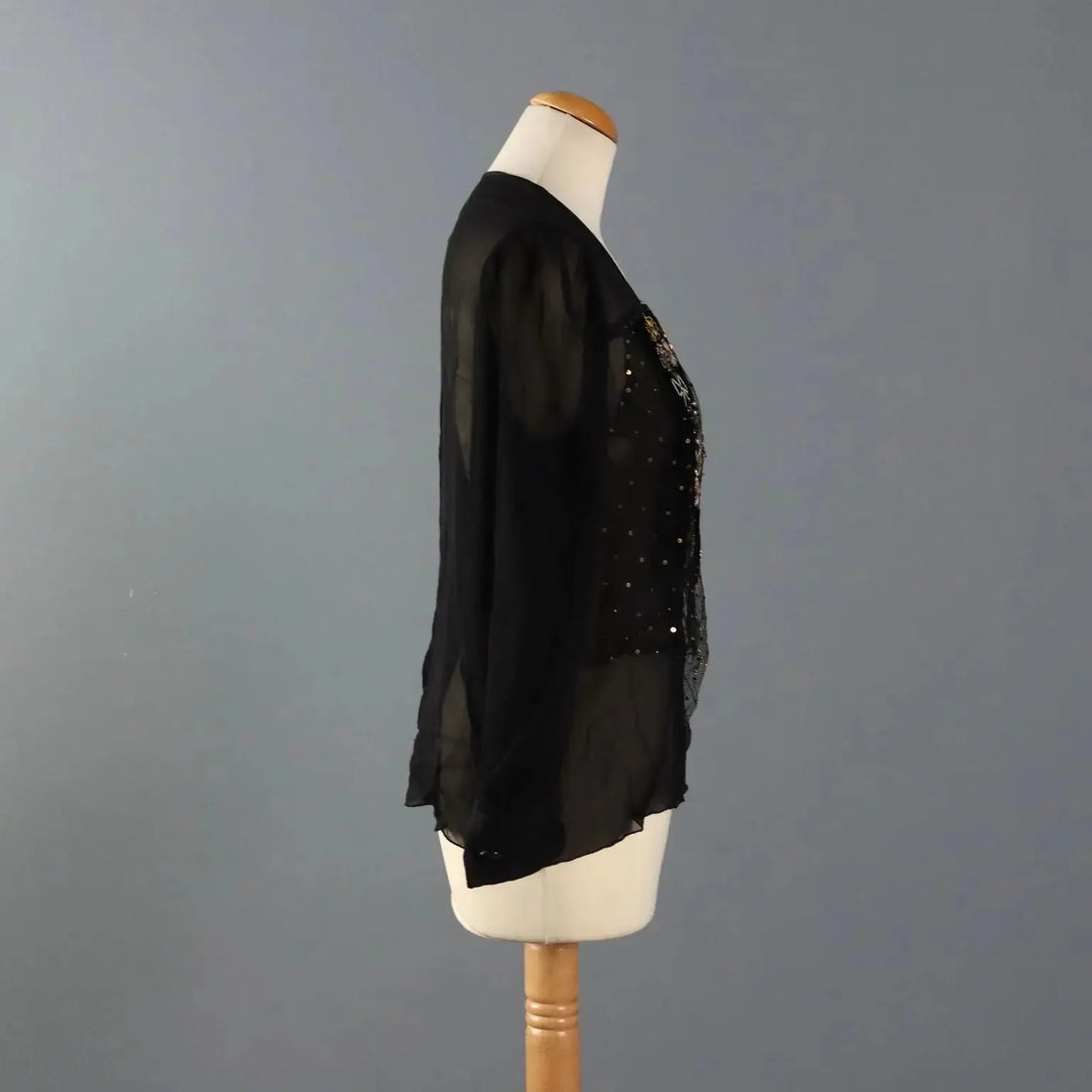 Vintage Shirt Silk with Embroideries UK Size 12/14 Italy 1980s-90s - UK Size 12/14 | Clothing & House Linens | Vintage