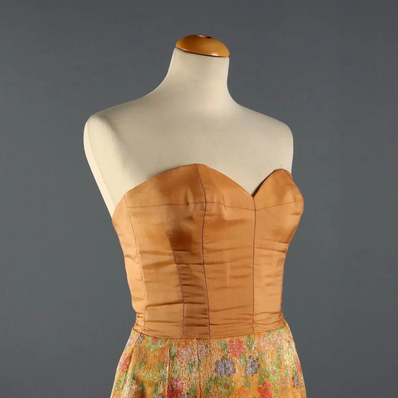 Vintage Evening Dress Cotton Flowers UK Size 10 Italy 1960s-1970s - UK Size 10 | Clothing & House Linens | Vintage