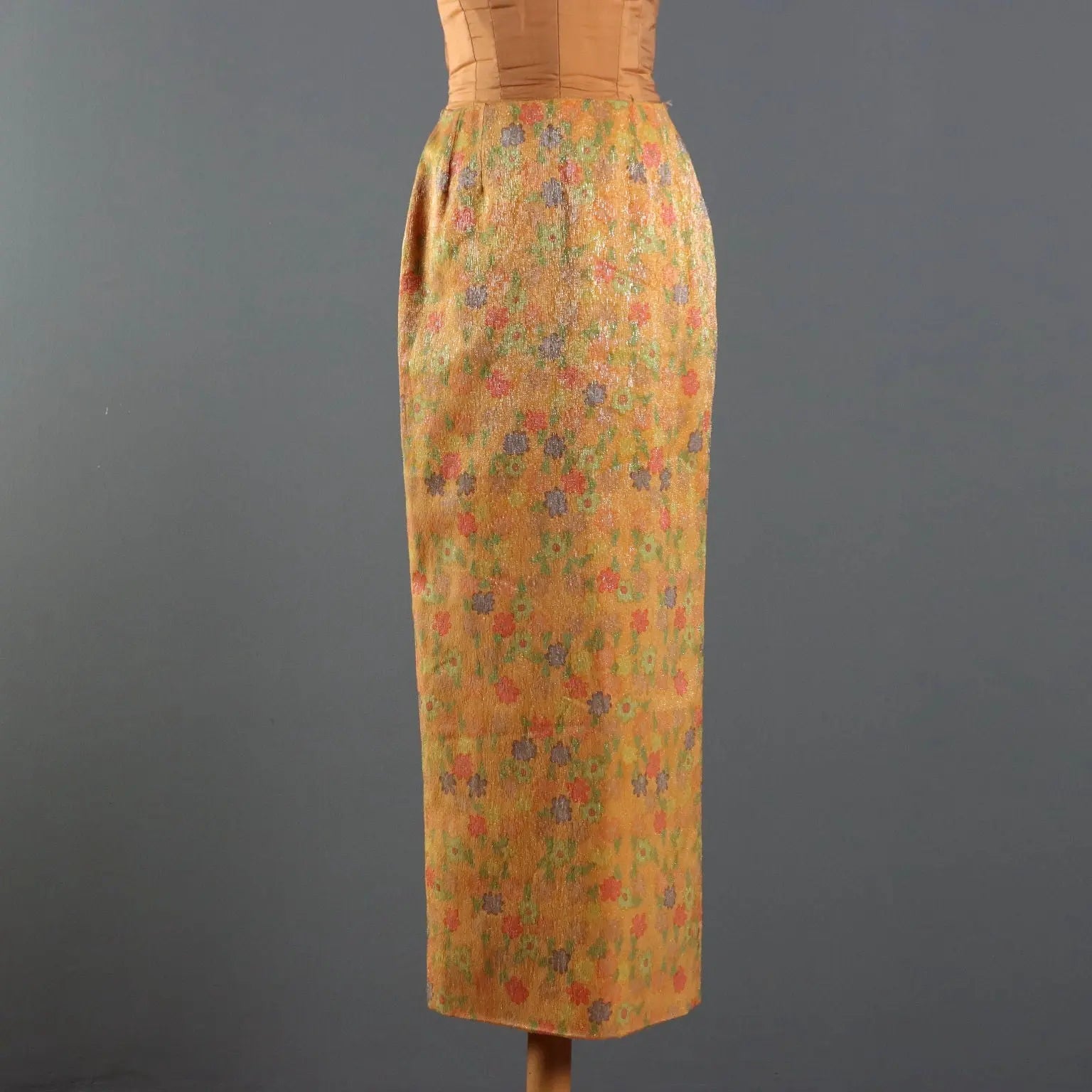 Vintage Evening Dress Cotton Flowers UK Size 10 Italy 1960s-1970s - UK Size 10 | Clothing & House Linens | Vintage