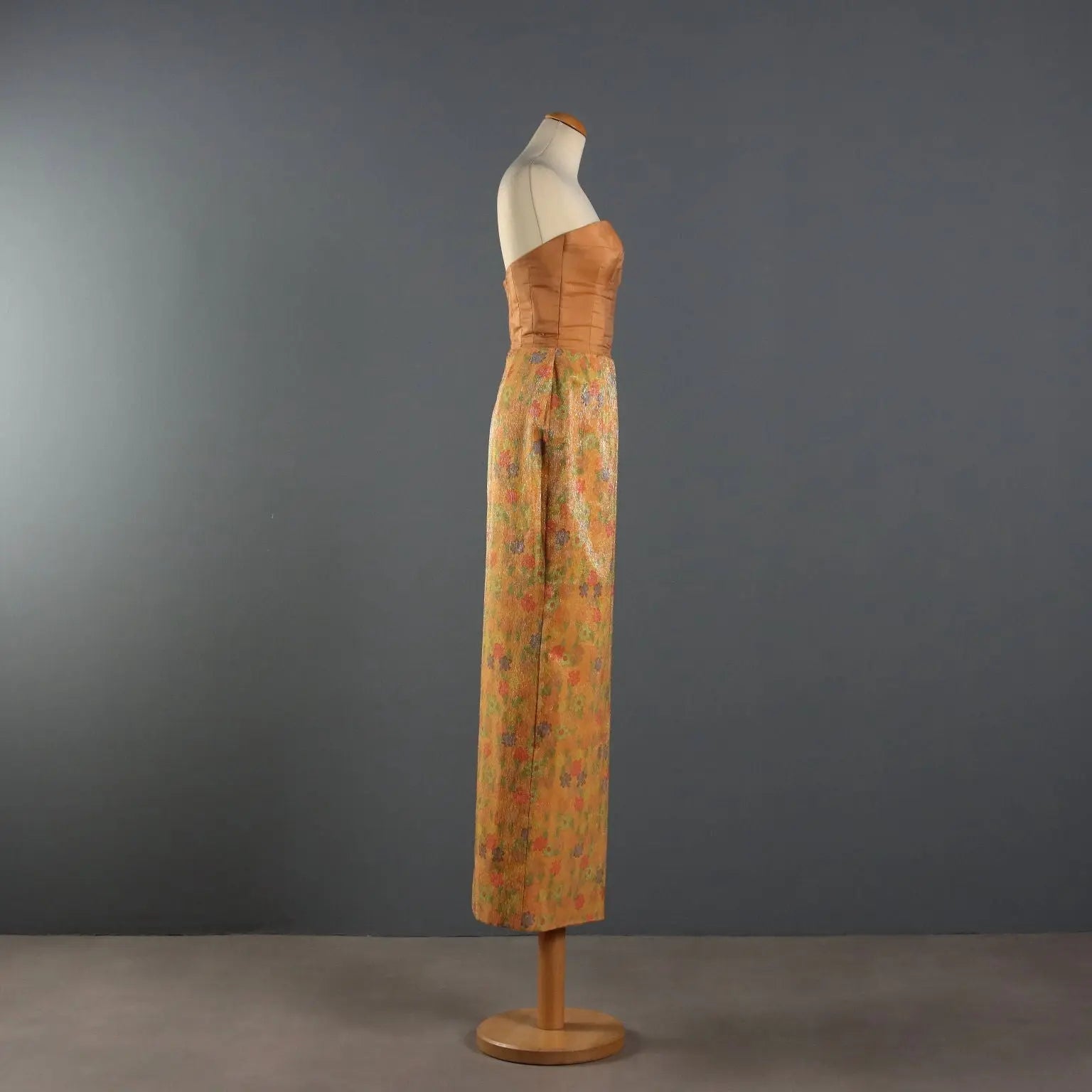 Vintage Evening Dress Cotton Flowers UK Size 10 Italy 1960s-1970s - UK Size 10 | Clothing & House Linens | Vintage