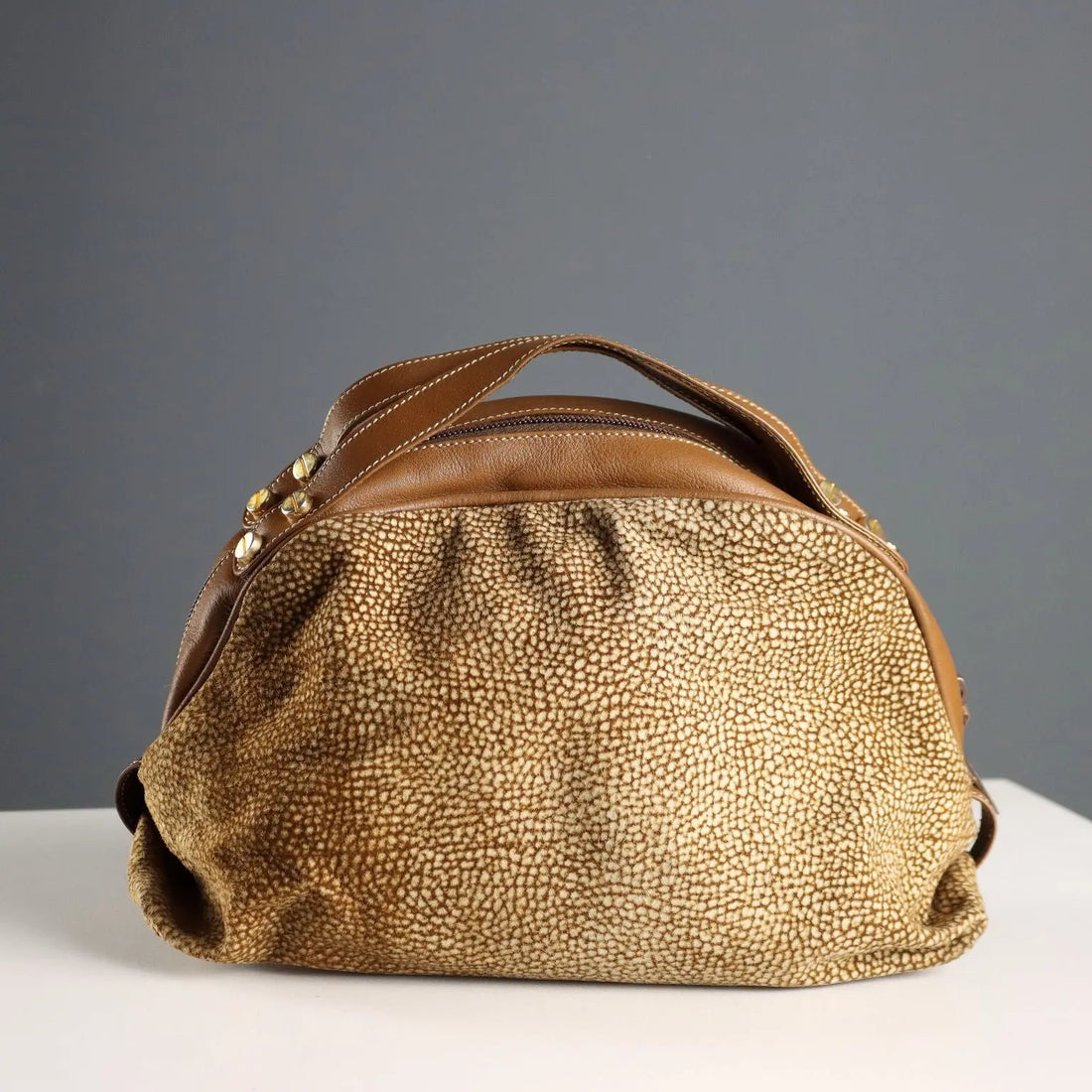 Borbonese Redwall Vintage Handbag Leather Italy 1980s-1990s | Clothing & House Linens | Vintage
